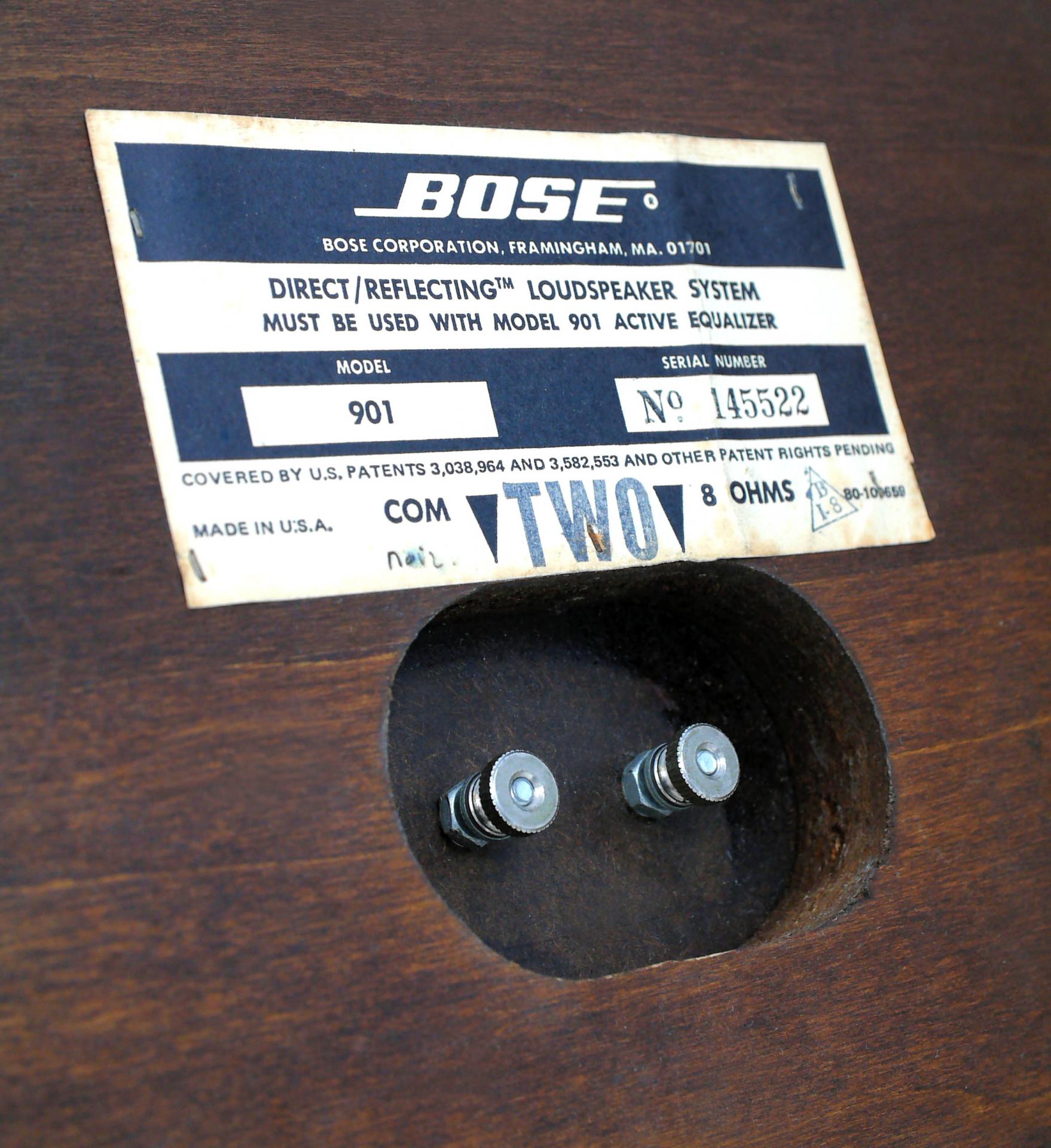 Bose 901 back